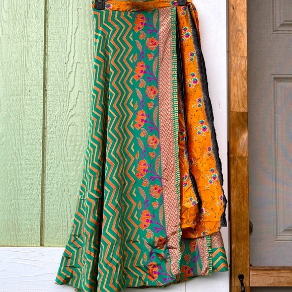 Reversible Flowy Gypsy Maxi Skirt, OS - Picture 8 of 11